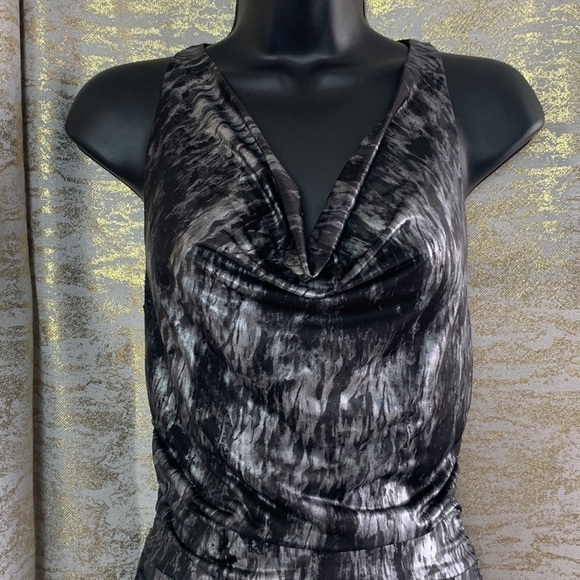 Ripe Black With Shimmery Silver Cocktail Dress - Picture 3 of 11